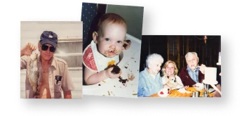 A stack of photo prints